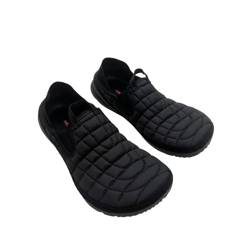 Merrell Hut Moc Black Quilted Slip On Gorpcore Camp Shoes Men's Size 9